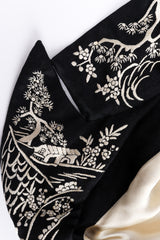 Vintage Embroidered Floral Robe Duster collar close @ Recess LA