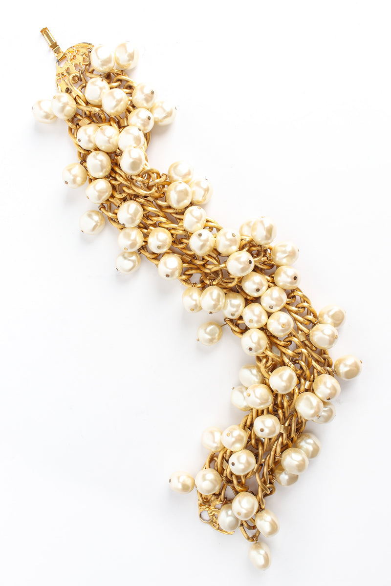 Vintage Prince Kamy Yar Triple Chain Pearl Collar front @ Recess LA