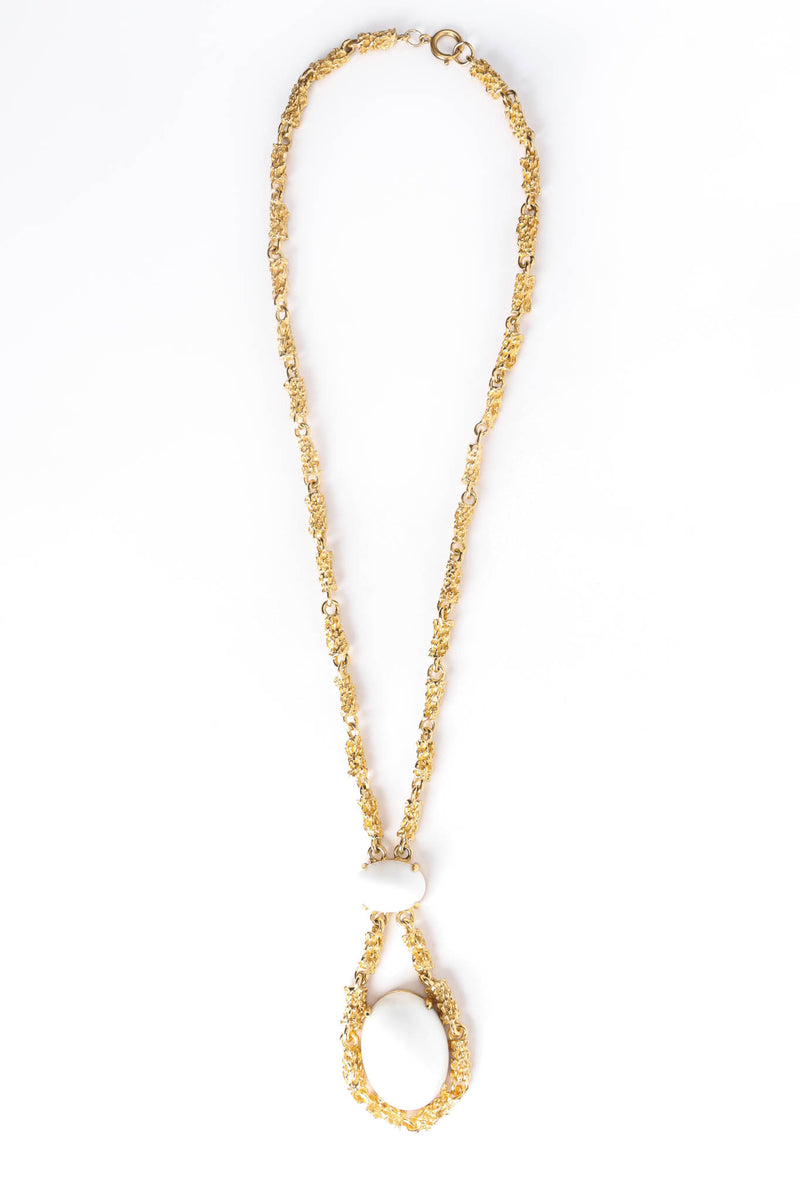 Vintage Brutalist Double Egg Pendant Necklace front flat @ Recess Los Angeles