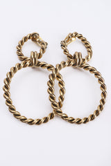 Vintage Braided Hoop Drop Earrings at Recess Los Angeles