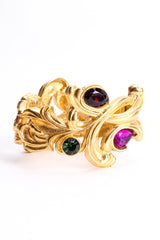 Vintage Jeweled Fleur Bangle Cuff front flat lay @ Recess LA