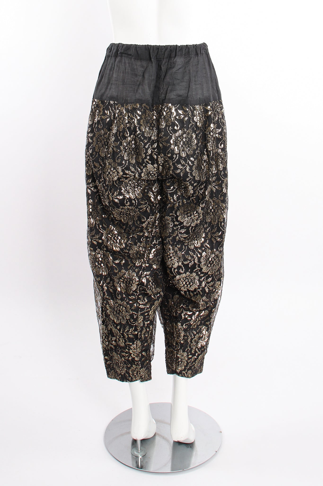 Vintage Metallic Lace Harem Pant Set on Mannequin back at Recess Los Angeles