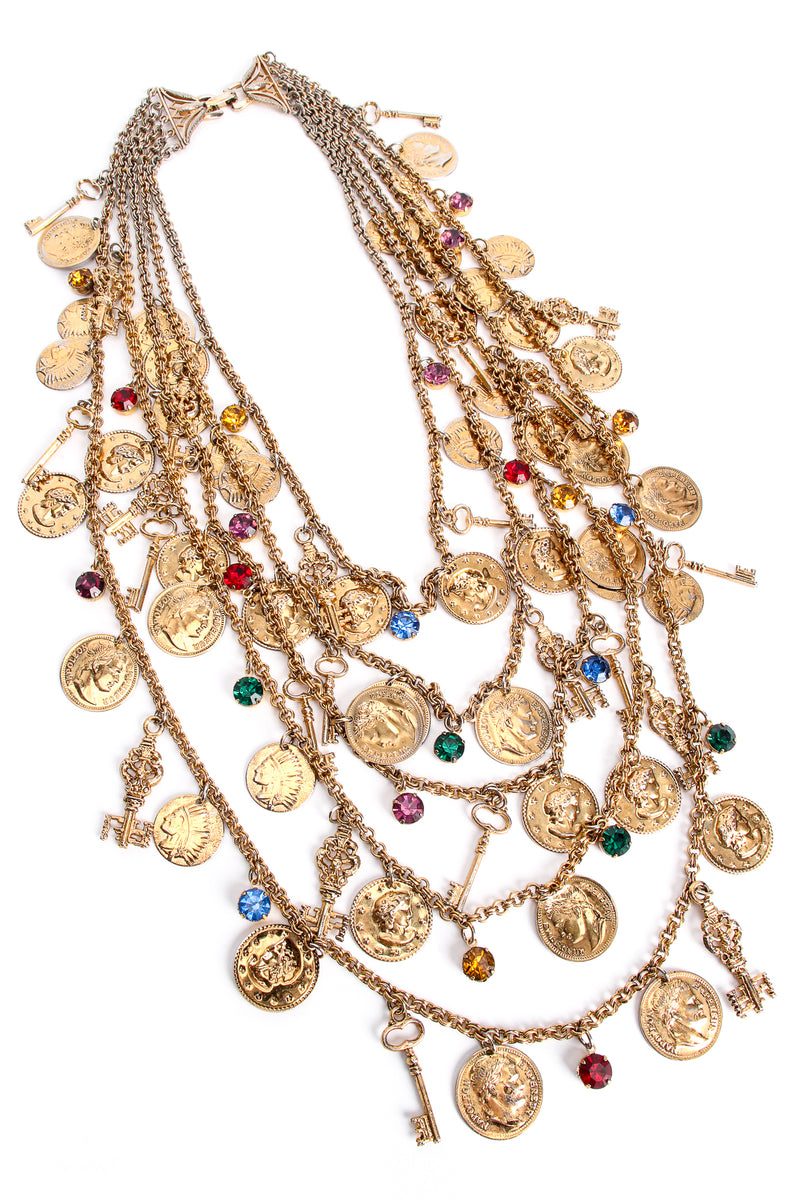 Vintage Multi-Strand Layered Treasure Charm Necklace at Recess Los Angeles