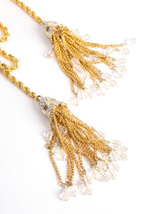 Vintage Crystal Bead Tassel Wrap Lariat detail at Recess Los Angeles