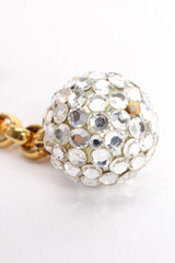 Vintage Rhinestone Flower Ball Drop Earrings rhinestone ball detail @ Recess LA