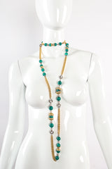 Vintage XL Marble Bead Chain Layering Necklace on mannequin double at Recess Los Angeles