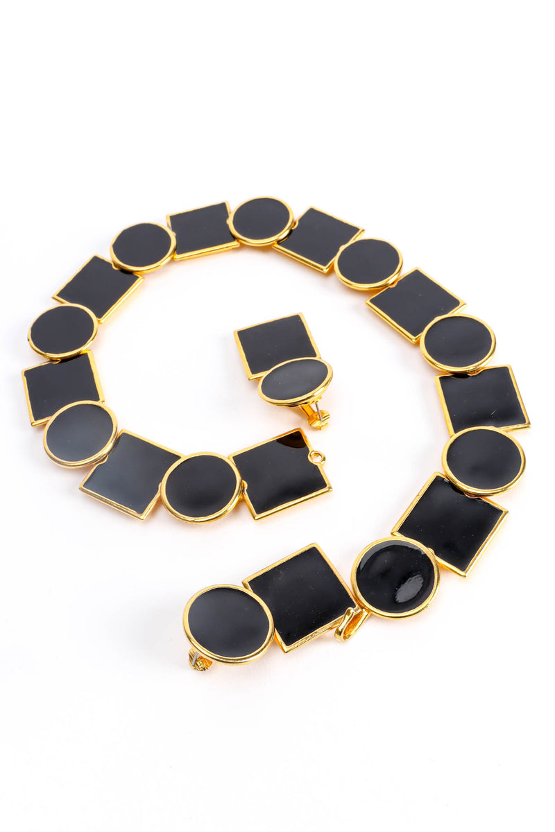 Enamel Shapes Necklace & Earring Set