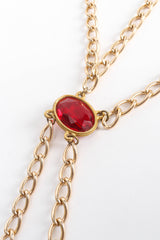 Vintage Accessocraft Ruby Stoned Chain Harness ruby gemstone  @ Recess Los Angeles