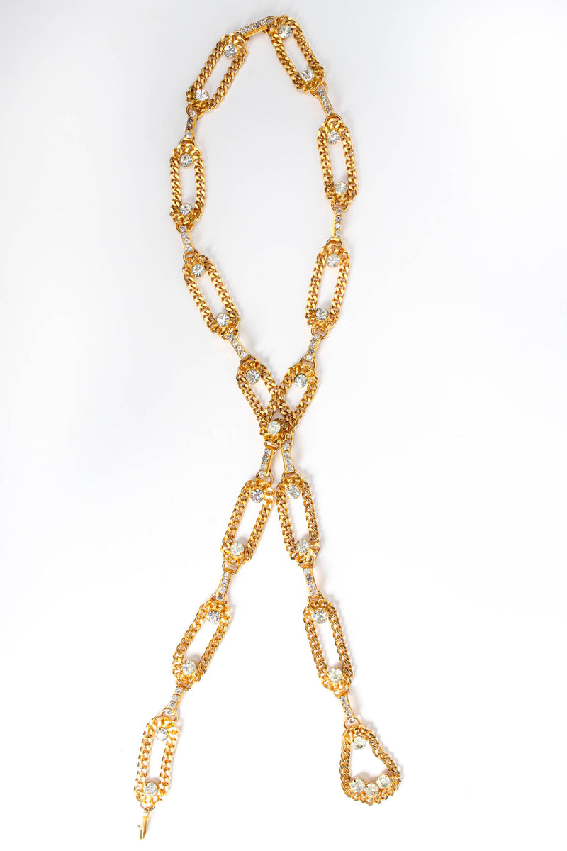 Vintage Rhinestone Cuban Chain Link Belt at Recess Los Angeles