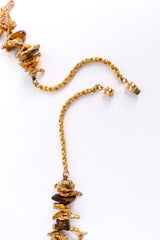 Vintage Coral Stem Tiger Eye Bead Necklace unclasp @ Recess LA