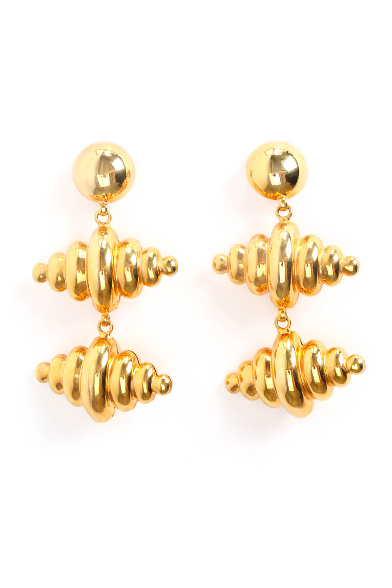 Vintage Double Croissant Chandelier Earrings flat @ Recess Los Angeles