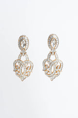 Vintage Fleur Rhinestone Earrings front @ Recess Los Angeles