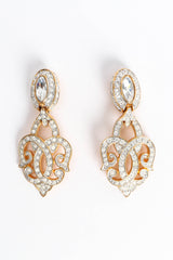 Vintage Fleur Rhinestone Earrings flat front @ Recess Los Angeles