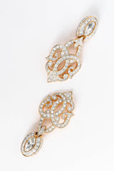 Vintage Fleur Rhinestone Earrings diagonal @ Recess Los Angeles