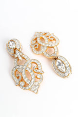 Vintage Fleur Rhinestone Earrings stone close @ Recess Los Angeles