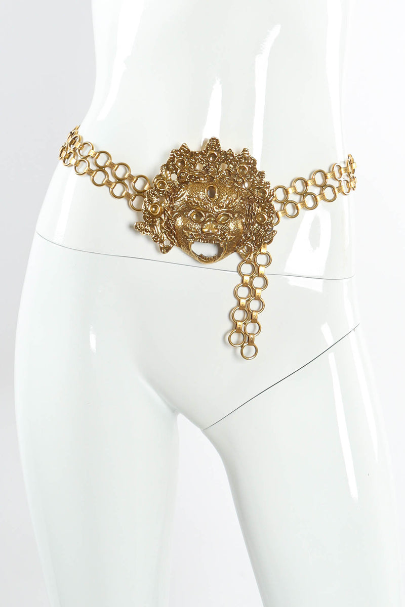 Vintage Sun God Double Chain Belt on mannequin front @ Recess Los Angeles