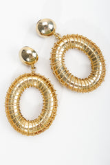 Vintage Gold Wire Wrap Hoop Drop Earrings at Recess Los Angeles