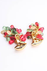 Vintage Festive Crystal Coin Waterfall Earrings backs open close @ Recess Los Angeles