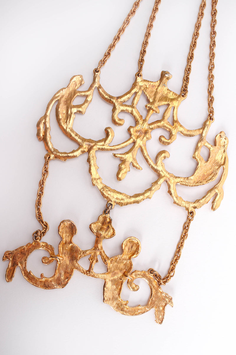 Baroque Mermaid Plate Pendant Necklace back pendant detail @ Recess LA