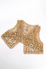 Vintage Jeweled Crochet Rope Vest flat @ Recess Los Angeles