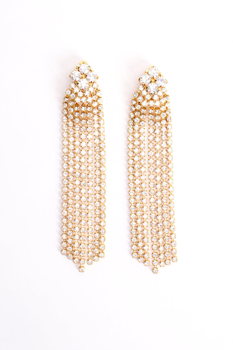 Vintage Rhinestone Fringe Cluster Earrings at Recess Los Angeles