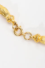 Vintage Gold Sculpted Tassel Pendant spring ring clasp at Recess Los Angeles