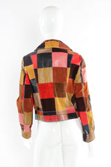 Vintage Mixed Leather Patchwork Jacket mannequin back @ Recess LA