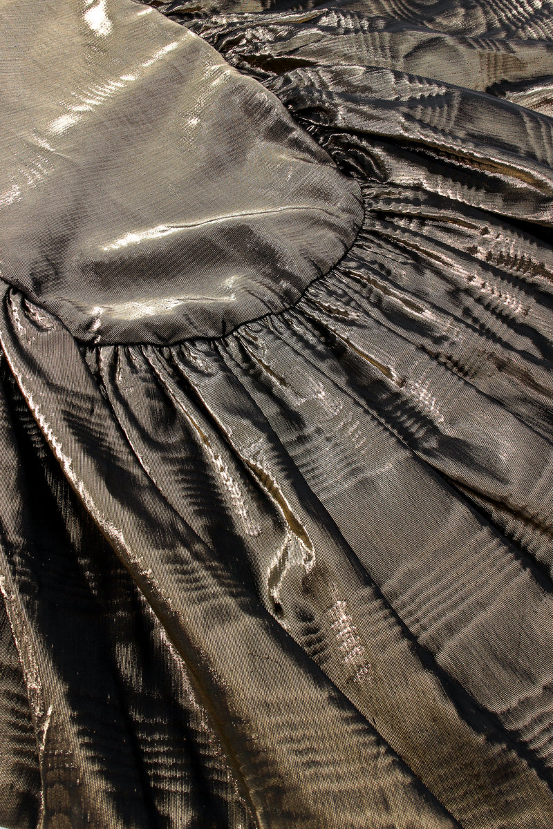 Vintage Metallic Moiré Taffeta Ruffle Wrap fabric at Recess Los Angeles