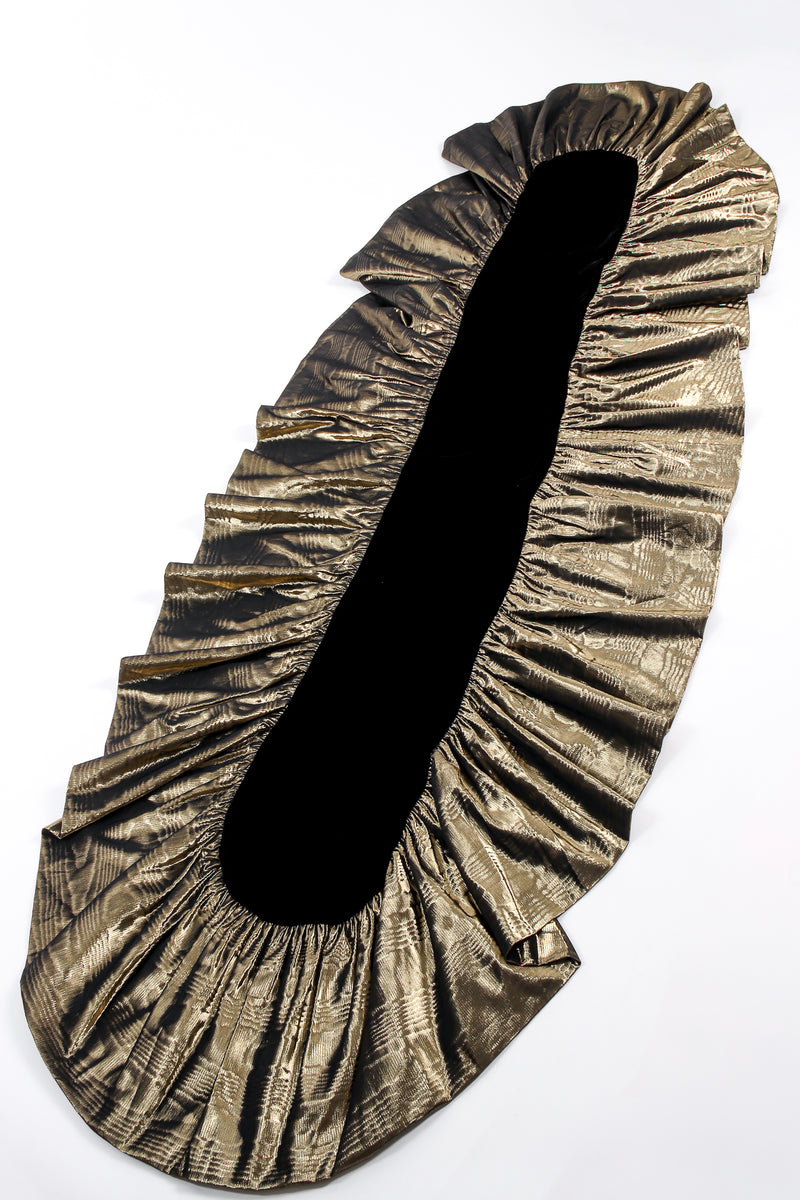 Vintage Metallic Moiré Taffeta Ruffle Wrap reverse at Recess Los Angeles