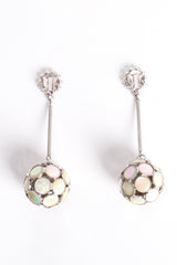 Vintage Mother-Of-Pearl Ball Drop Earrings backside at Recess Los Angeles