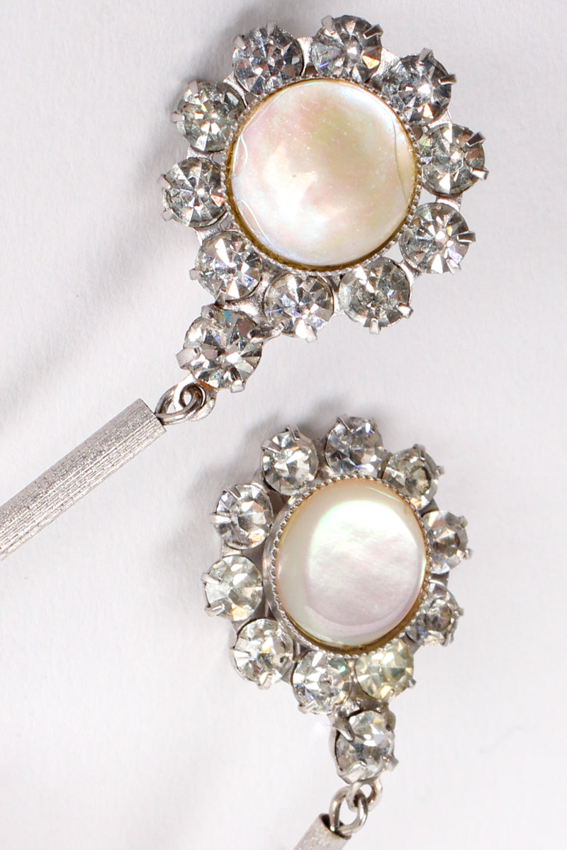 Vintage Mother-Of-Pearl Ball Drop Earrings detail at Recess Los Angeles