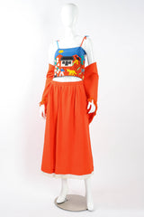 Vintage Rural Nature Art Top & Skirt Set mannequin front @ Recess LA