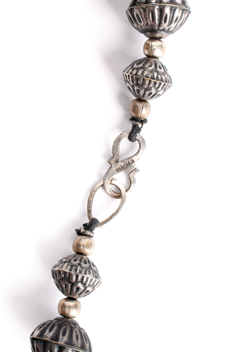 Vintage India Hammered Ball Collar Necklace hook stamp at Recess Los Angeles