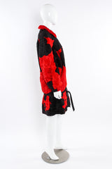 Vintage Splash Art Print Lamb Fur Coat mannequin side @ Recess LA