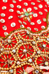 Vintage Embellished Chinese Phoenix & Dragon Skirt beading detail at Recess Los Angeles