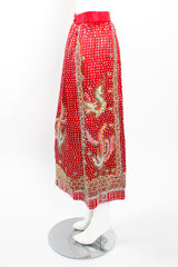 Vintage Embellished Chinese Phoenix & Dragon Skirt on Mannequin side at Recess Los Angeles