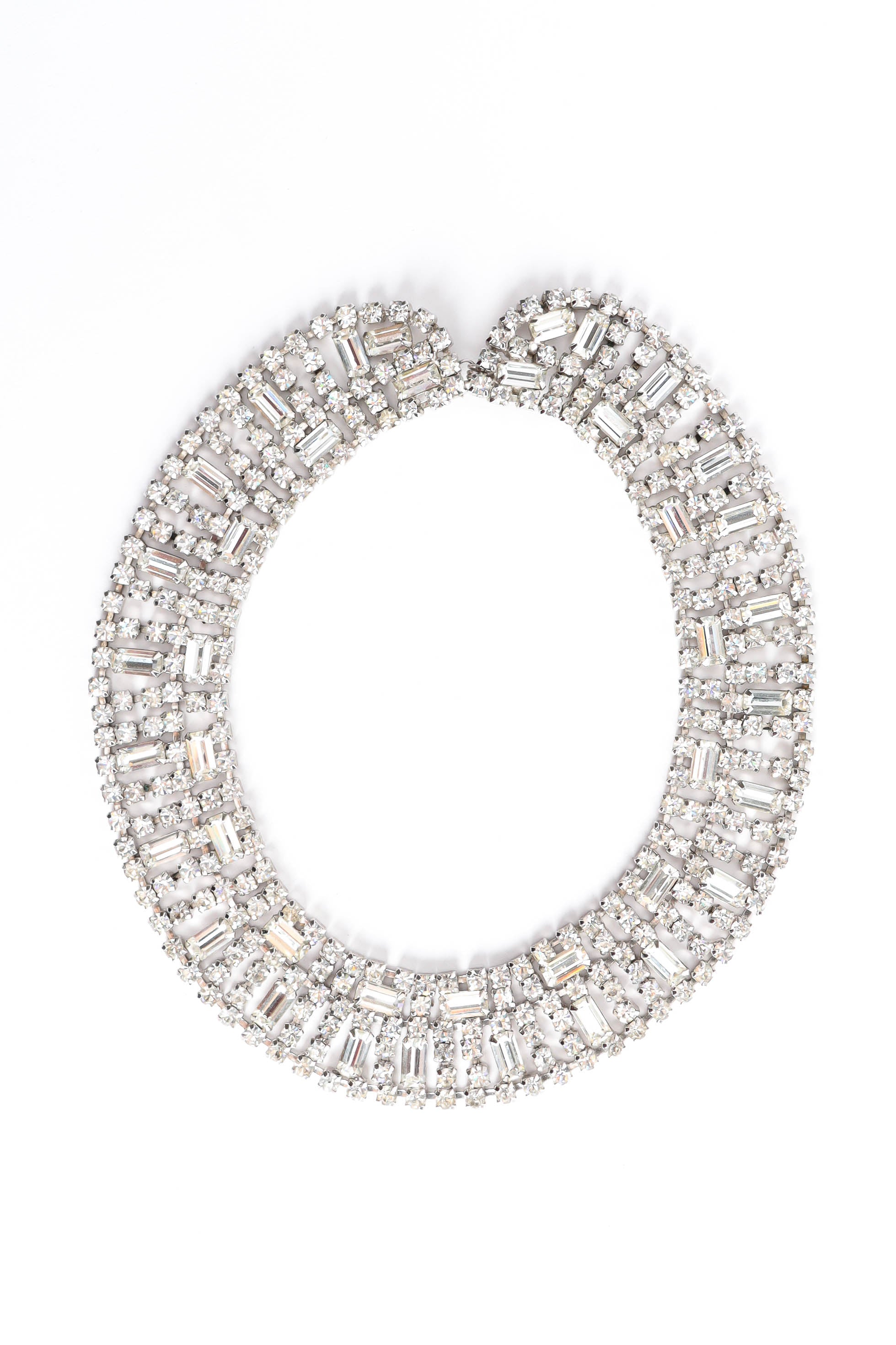 Vintage Baguette Crystal Collar front @ Recess Los Angeles