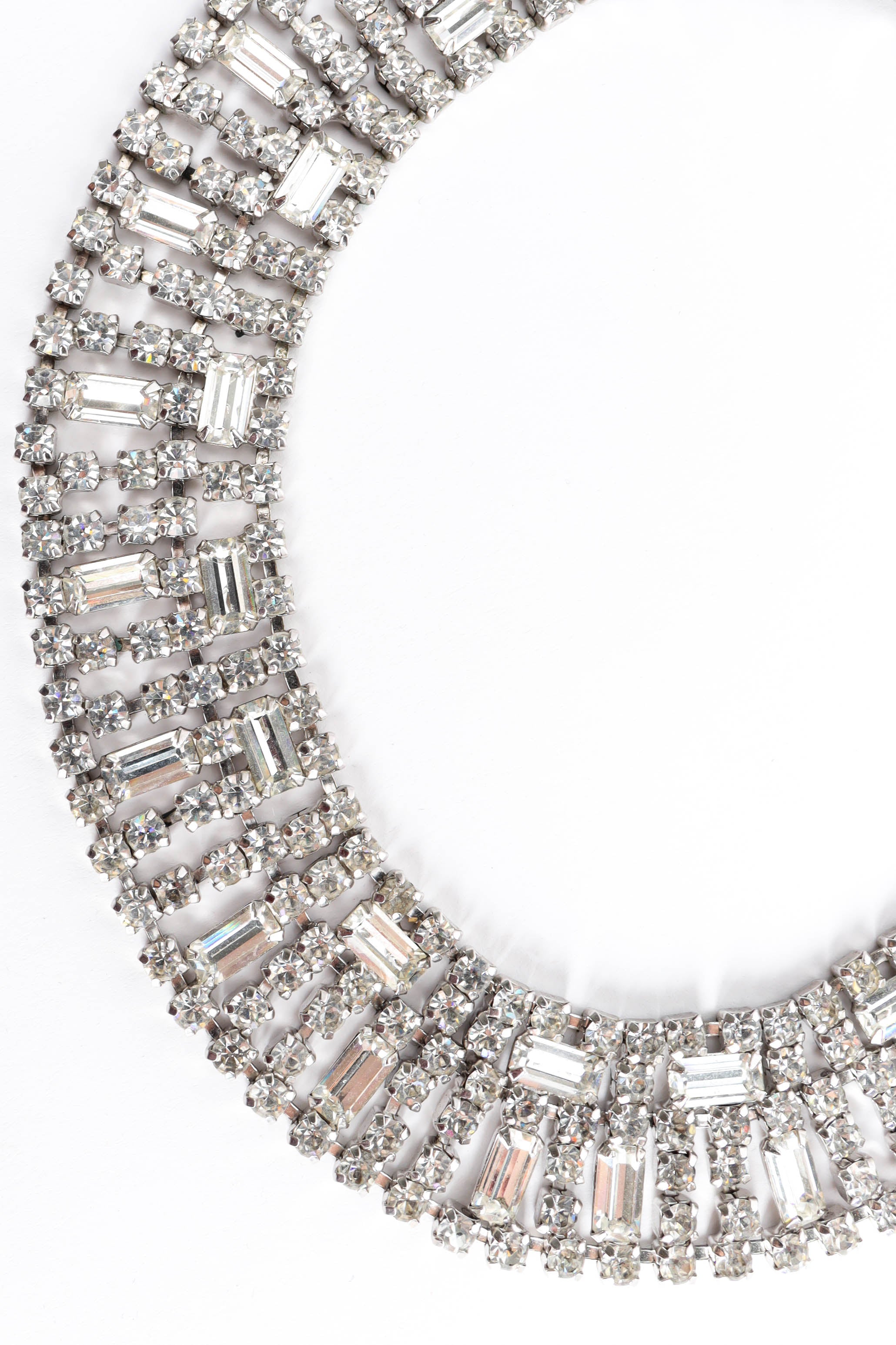 Vintage Baguette Crystal Collar rhinestone close @ Recess Los Angeles