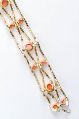 Vintage Jeweled Coral Stoned Belt reverse @ Recess Los Angeles