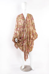 Vintage Lamé Foliage Duster Robe mannequin front @ Recess LA