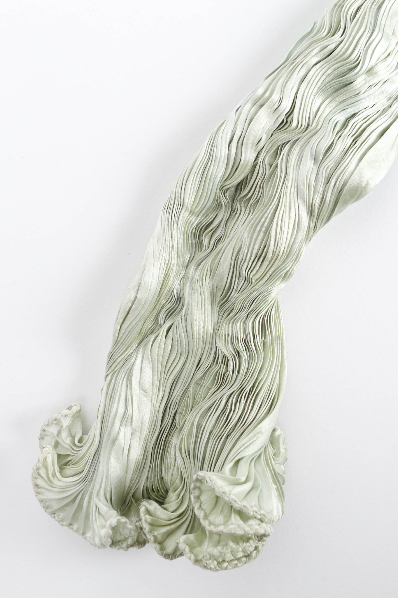 Vintage Silk Velvet Pleated Drape Dress scarf hem @ Recess Los Angeles