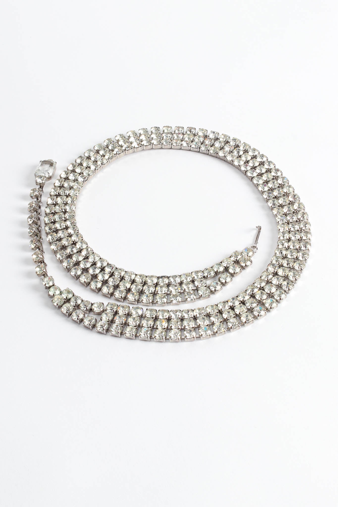 Vintage Round Rhinestone Metal Belt round flat @ Recess Los Angeles