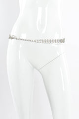 Vintage Round Rhinestone Metal Belt on mannequin @ Recess Los Angeles