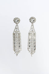 Vintage Rhinestone Chandelier Earrings hanging front @ Recess Los Angeles