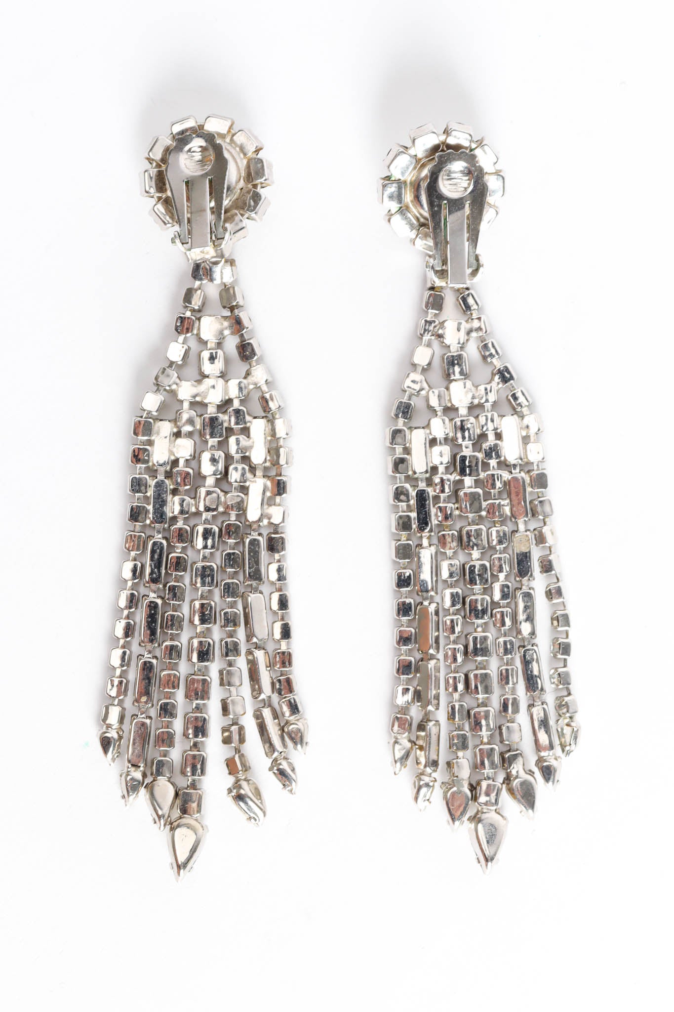 Vintage Rhinestone Chandelier Earrings reverse back @ Recess Los Angeles