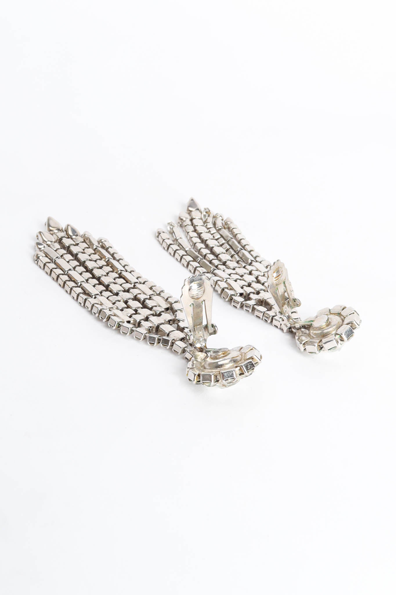 Vintage Rhinestone Chandelier Earrings clip on open @ Recess Los Angeles