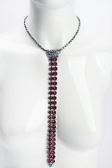 Vintage Iridescent Crystal Necktie Necklace on Mannequin at Recess Los Angeles