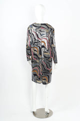 Vintage Metallic Swirl Shift Dress mannequin back @ Recess Los Angeles