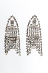 Vintage Triangle Rhinestone Waterfall Earrings front hang @ Recess LA