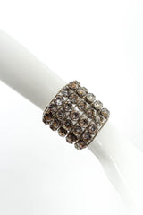 Vintage Smoke Cage Rhinestone Cuff on mannequin wrist @ Recess Los Angeles